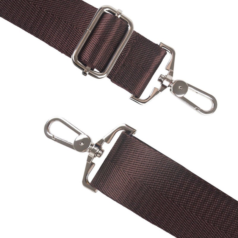 BOMKEE 59 Inch Universal Shoulder Strap Adjustable Bag Strap Replacement with Metal Swivel Hooks and Non-Slip Pad for Laptop Case Briefcase Messenger Bag Diaper Bag Camera Bag Travel Bag(Brown) - Image 4